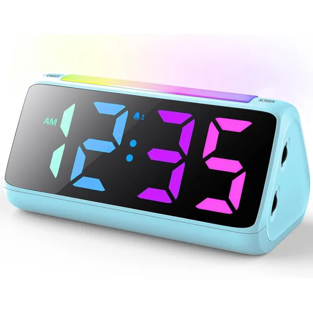 Netzu RGB Night-Light Alarm Clock – Blue