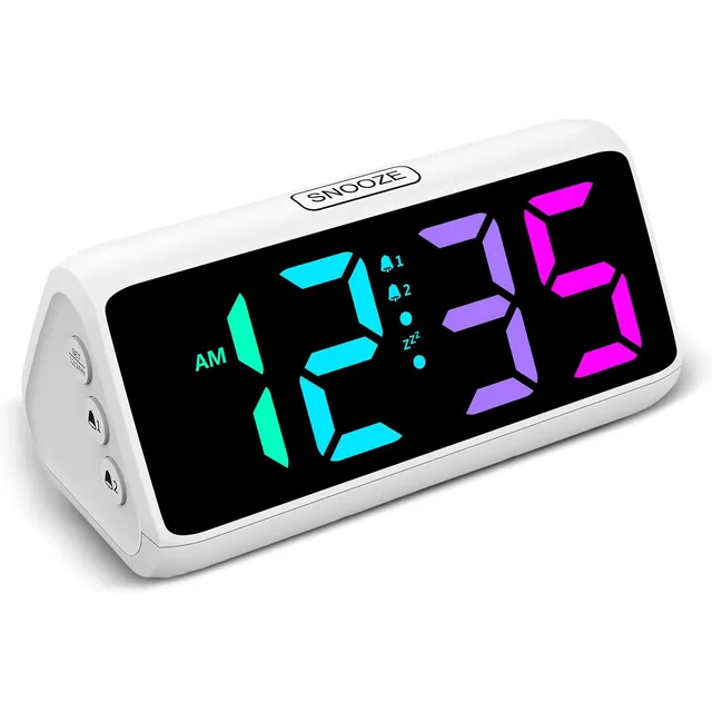 Netzu Bold-Digit Loud Alarm Clock – White