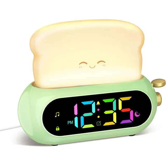 Netzu Toast OK-to-Wake Clock with Sound Machine – Green