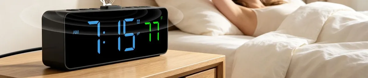 Netzu Compact Clock with Temperature